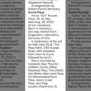 Obituary for Stephanie Kessner